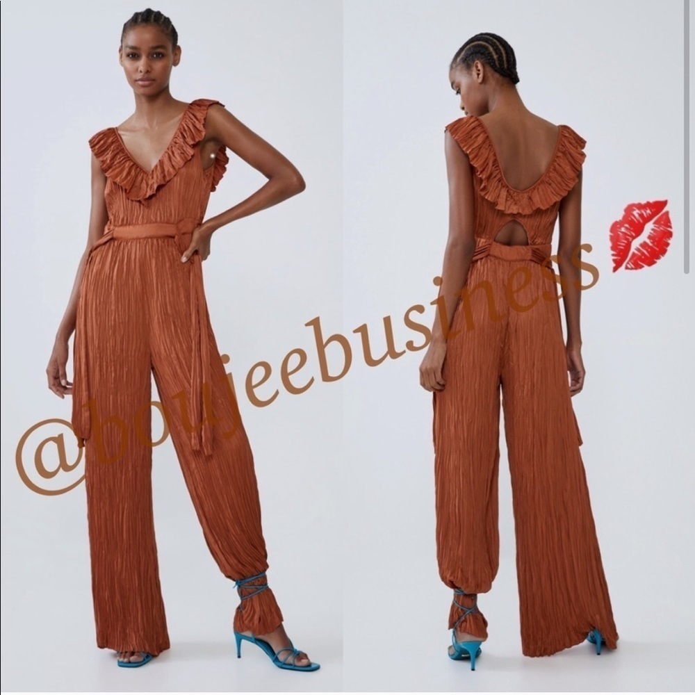 ZARA BNWT Wrinkled Look Jumpsuit - Picture 3 of 7